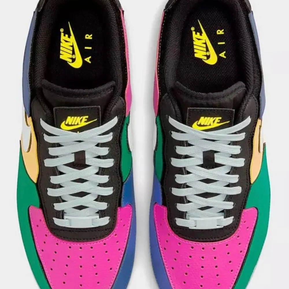 Nike AF 1 Men's 10.5 Shoes Black/Lethal Fuchsia/Orange Chalk/ Grey DB2576-001 - Picture 6 of 10